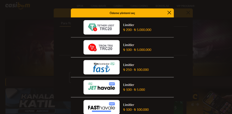 Payment methods